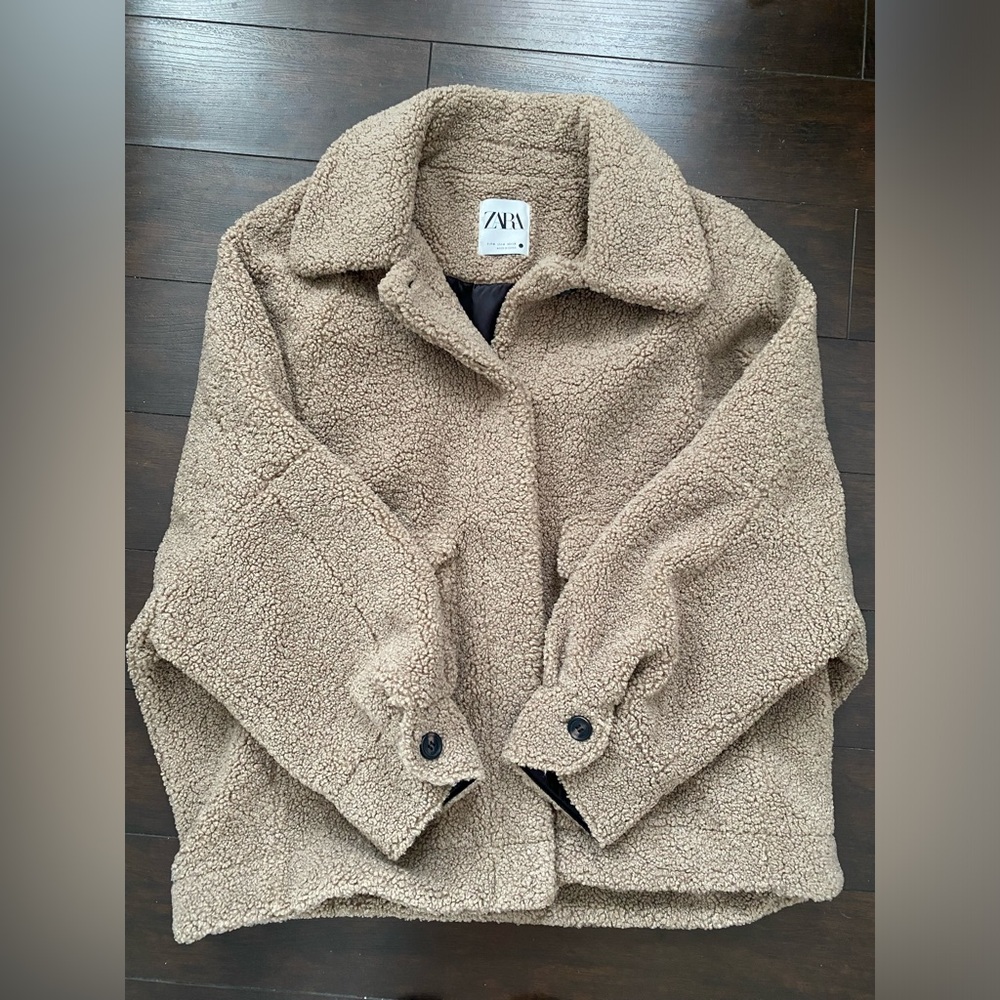 Zara Faux Sherpa Jacket M